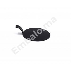 100 Pcs Languette Plastique Ronde Noir