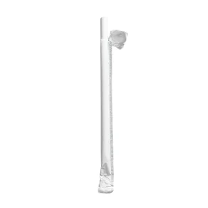 Paille biseautée bubble tea carton blanc emballée – Ø1,2 x 23,5 cm