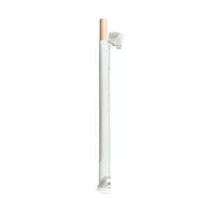 Paille biseautée bubble tea carton kraft emballée – Ø1,2 x 23,5 cm