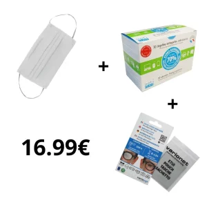 Pack Masque UNS1 + Essuie-verres anti-buée +30 Lingettes nettoyantes, virucides
